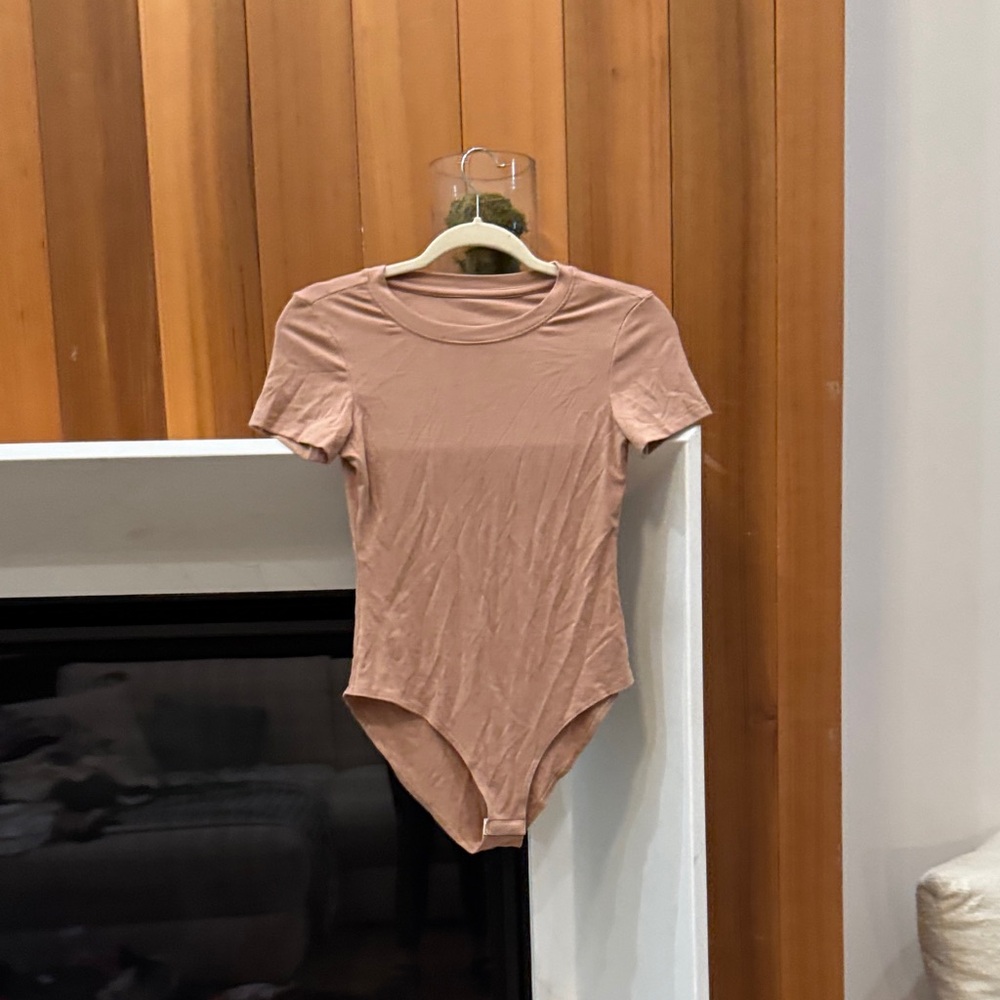 Short Sleeve Tan Bodysuit